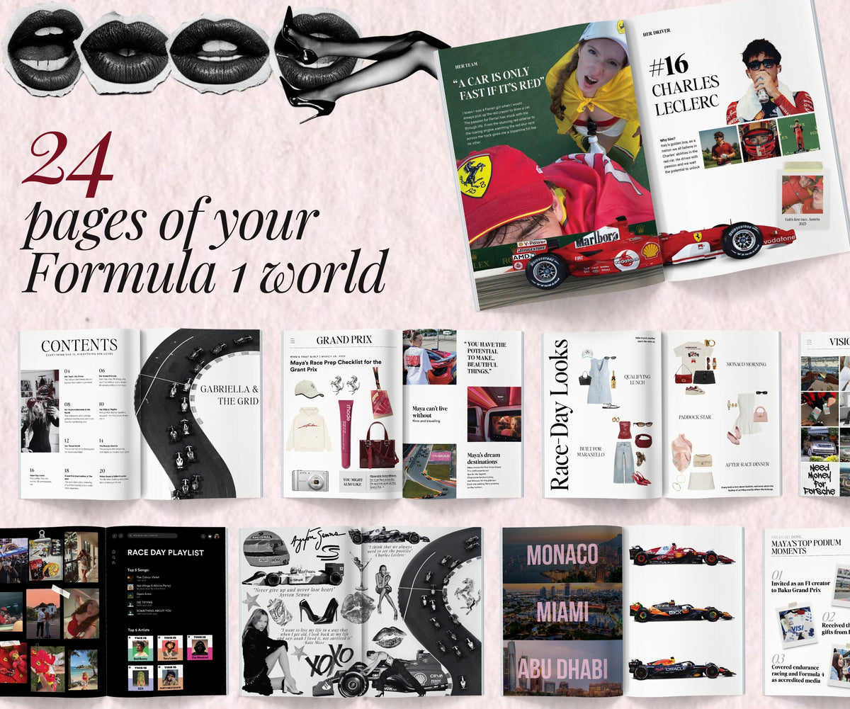 Custom Formula 1 Magazine - F1 Gifts (Printing & Shipping Included)